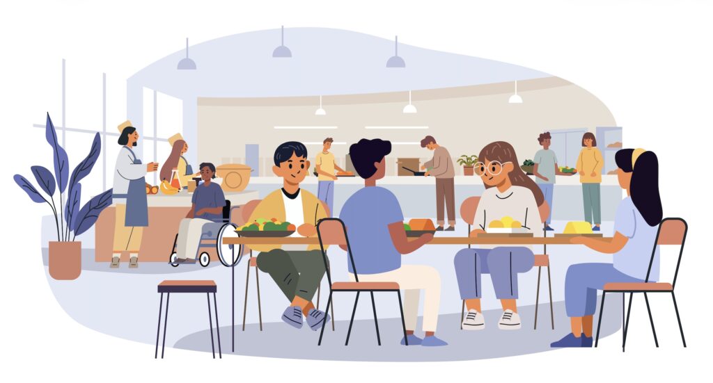 Where does real community actually happen on campus? Not where it is programmed or marketed, but where students naturally gather, two or three times a day. In this week’s blog, David argues that campus dining may be higher education’s hidden superpower. By aligning dining spaces, hours, and experiences with the Student Clock, institutions can transform everyday meals into the social infrastructure that builds friendship networks, belonging, and ultimately student persistence.

Food may be the excuse.
Connection is the outcome.